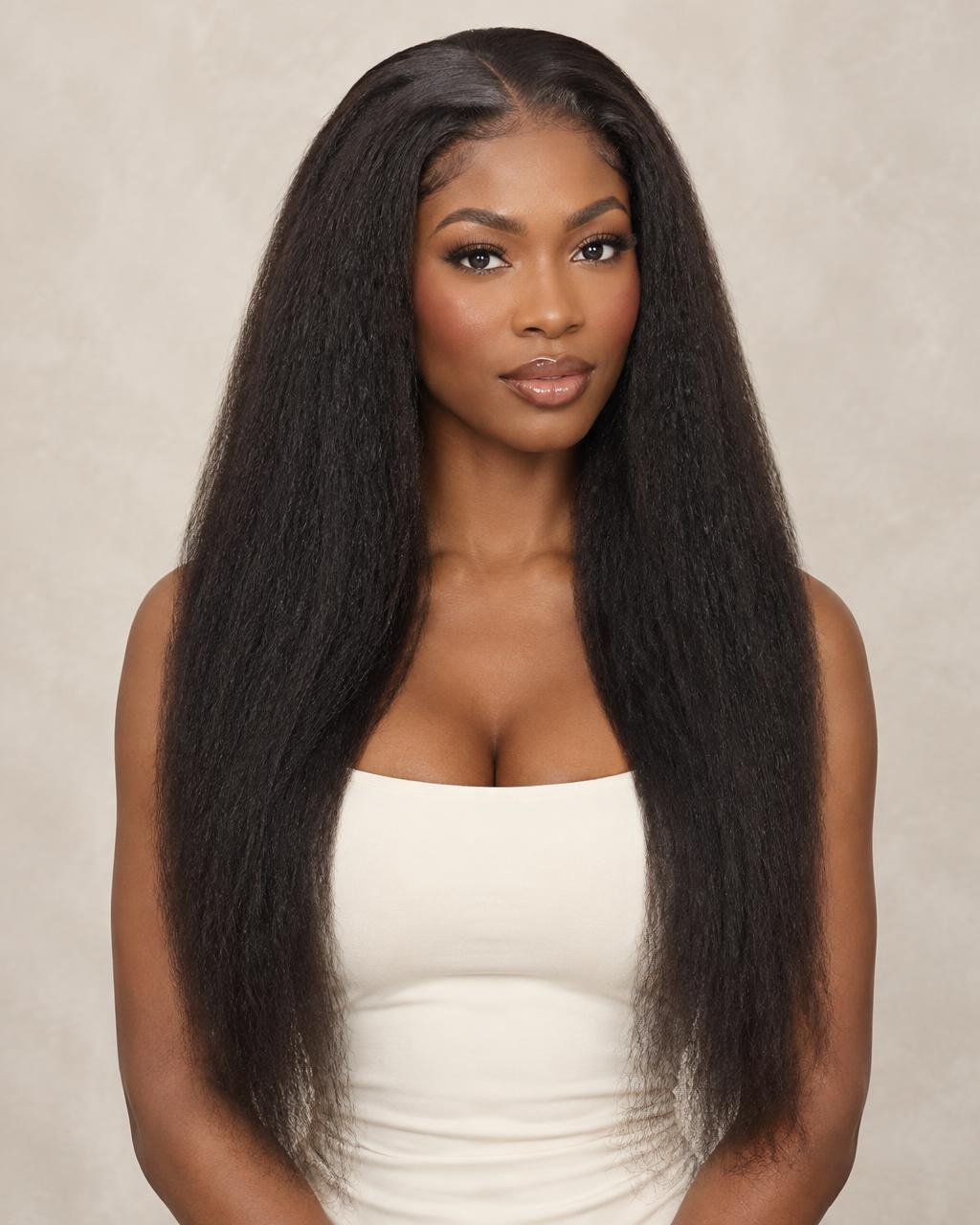 Naomi Kinky Straight 24" human hair wig