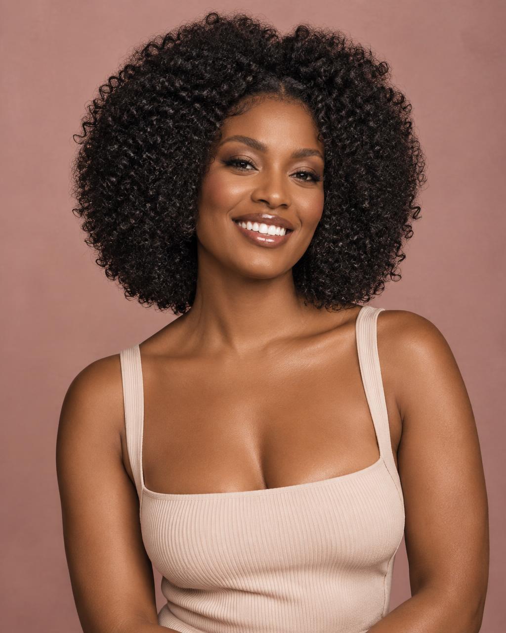 Zuri Afro Coil 16" human hair wig
